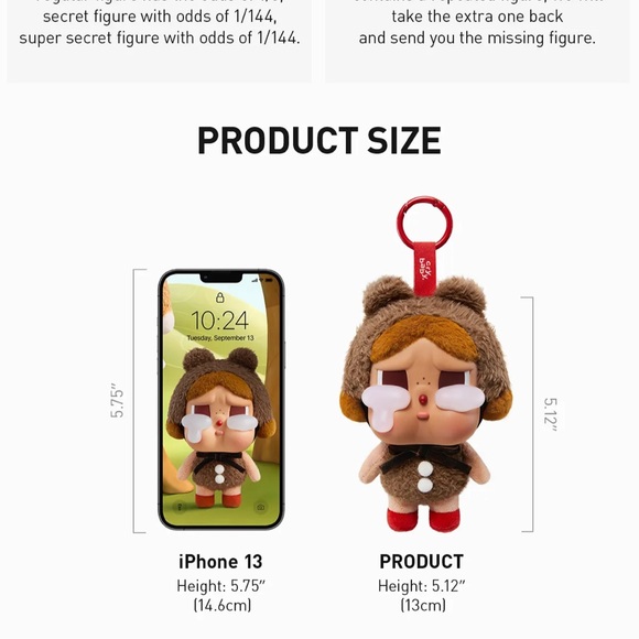 Pop Mart Crybaby Crying Again Vinyl Face Plush Blind Box - Love Makes Us Cry - Picture 3 of 3